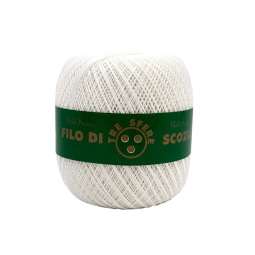 filo di scozia 12 tre sfere bianco 10012