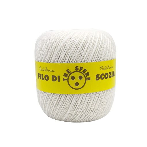 filo di scozia 16 tre sfere bianco 10016