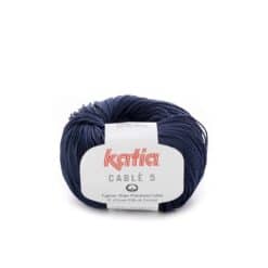 lana filato cable5 knit cotone blu molto scuro primavera estate katia 5 g
