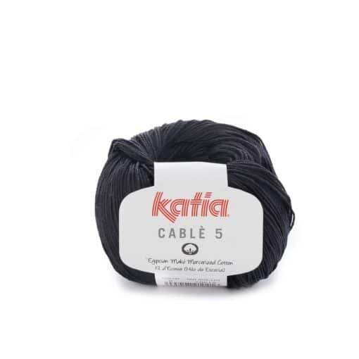 lana filato cable5 knit cotone nero primavera estate katia 2 g