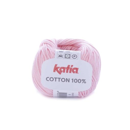 lana filato cotton100 knit cotone rosato molto chiaro primavera estate katia 8 g