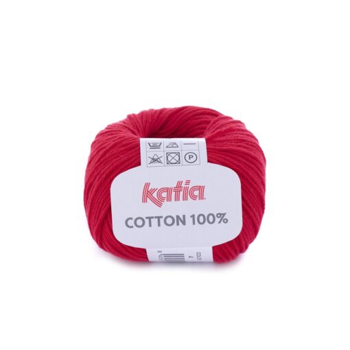 lana filato cotton100 knit cotone rosso primavera estate katia 4 g