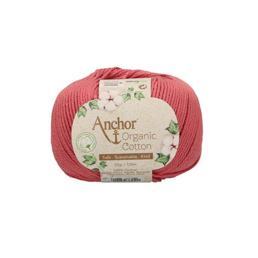 organic cotton anchor rosa antico 895