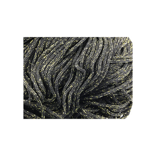 Swan Black Glitter Tre Sfere Cordino Nero-Oro 055
