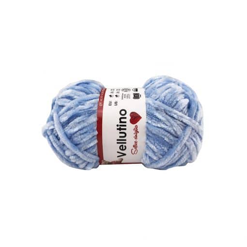 Vellutino Tre Sfere Ciniglia Poliestere 100% Azzurro Chiaro B7CEEC