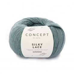 Silky Lace Katia Merino Extrafine Superwash 80% Seta 20% Verde Menta 170