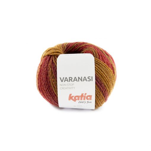 Varanasi Katia Lana 52% Acrilico 48% 300 - Rosso-Marrone