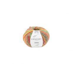 Yoga Concept by Katia Cotone 45% Merino Extrafine 42% Poliammide 13% 204 - Marrone-Giallo-Rosso