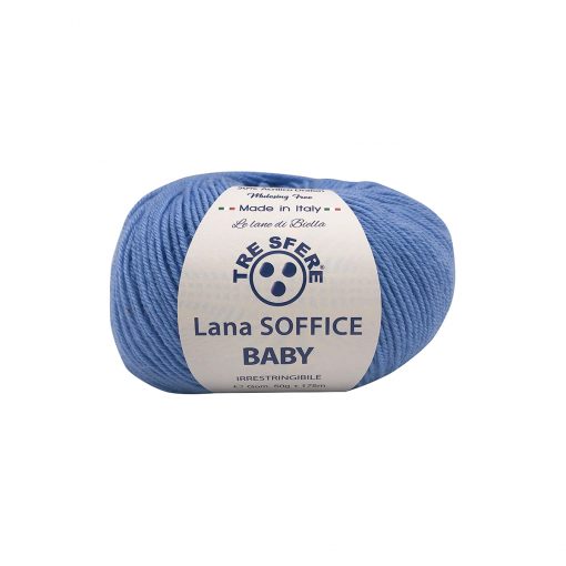 Soffice Baby Tre Sfere Lana 50% Acrilico 50% Irrestringibile Azzurro 45