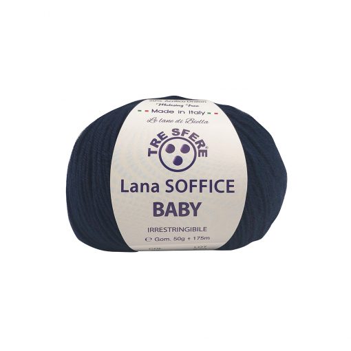 Soffice Baby Tre Sfere Lana 50% Acrilico 50% Irrestringibile Blu 25