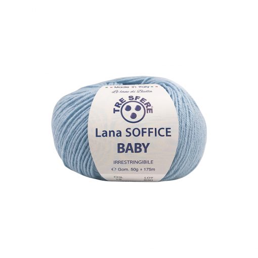 Soffice Baby Tre Sfere Lana 50% Acrilico 50% Irrestringibile Celeste 19