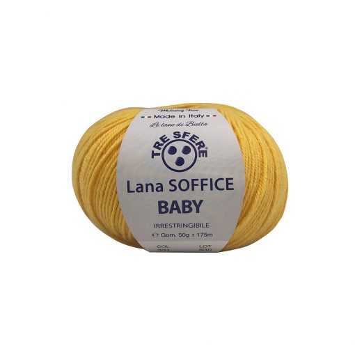 Soffice Baby Tre Sfere Lana 50% Acrilico 50% Irrestringibile Giallo 331