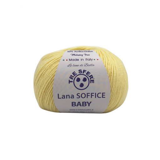 Soffice Baby Tre Sfere Lana 50% Acrilico 50% Irrestringibile Giallo Limone 02