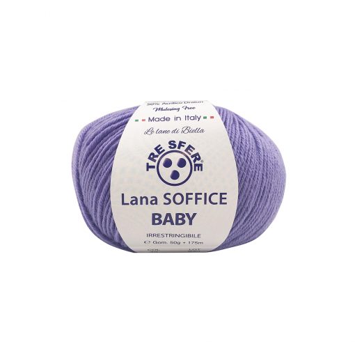 Soffice Baby Tre Sfere Lana 50% Acrilico 50% Irrestringibile Lilla 40