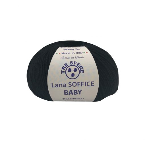 Soffice Baby Tre Sfere Lana 50% Acrilico 50% Irrestringibile Nero 28