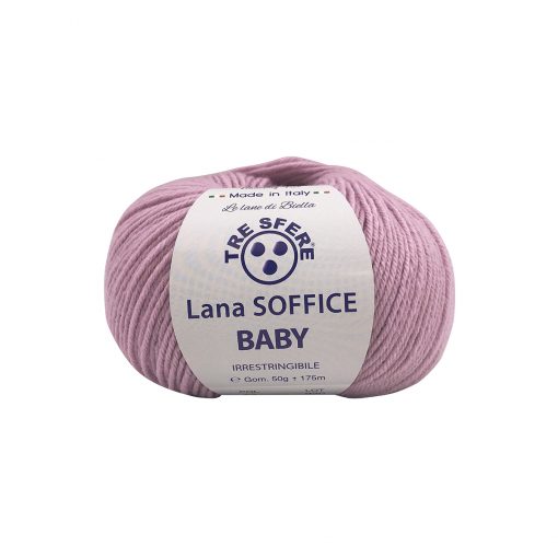 Soffice Baby Tre Sfere Lana 50% Acrilico 50% Irrestringibile Rosa Conchiglia 52