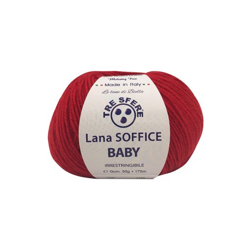 Soffice Baby Tre Sfere Lana 50% Acrilico 50% Irrestringibile Rosso 5