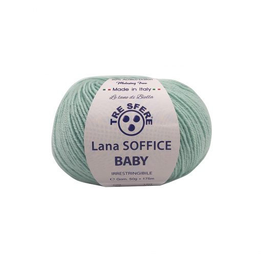 Soffice Baby Tre Sfere Lana 50% Acrilico 50% Irrestringibile Verde Acqua 21