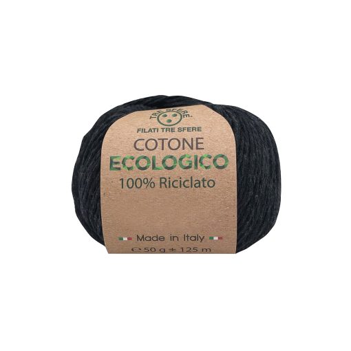 Cotone Ecologico Tre Sfere Riciclato 100% Cotone 80% Poliestere 20% Grigio Scuro 40