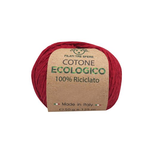 Cotone Ecologico Tre Sfere Riciclato 100% Cotone 80% Poliestere 20% Rosso 66
