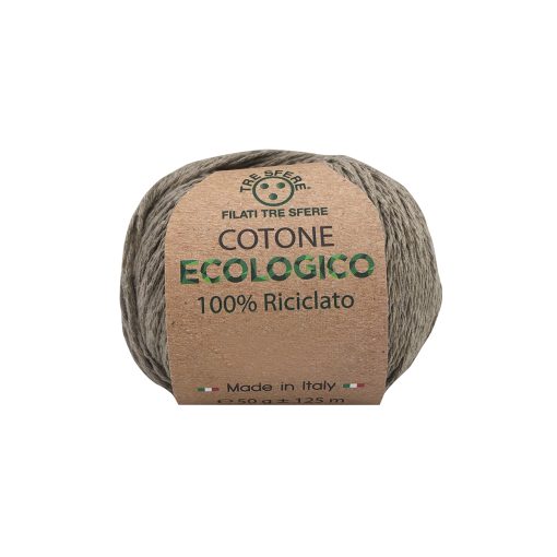 Cotone Ecologico Tre Sfere Riciclato 100% Cotone 80% Poliestere 20% Tortora 44