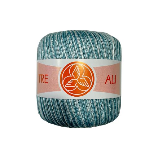 Filo di Scozia Tre Ali N. 8 Sfumato Cotone 100% Azzurro S132