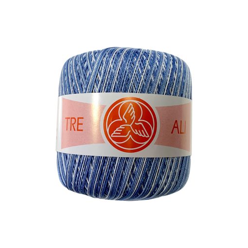 Filo di Scozia Tre Ali N. 8 Sfumato Cotone 100% Blu S044