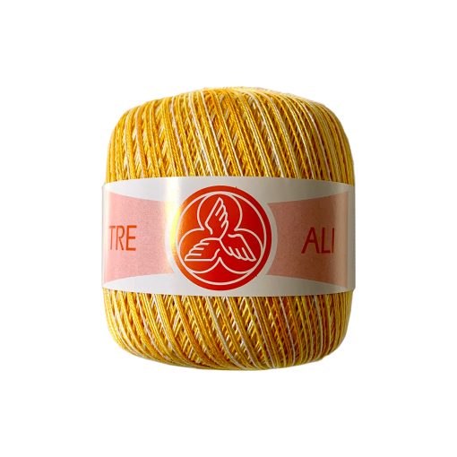 Filo di Scozia Tre Ali N. 8 Sfumato Cotone 100% Giallo S251