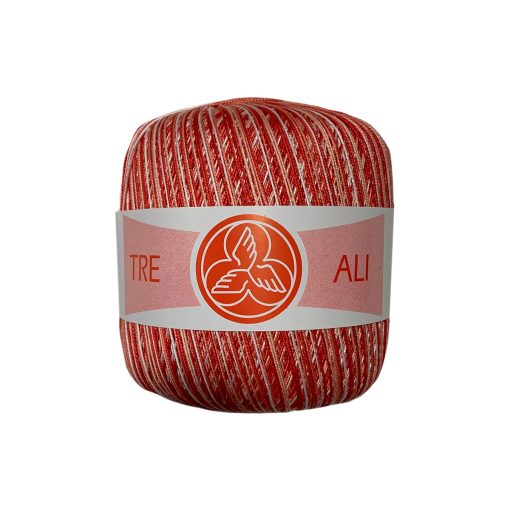 Filo di Scozia Tre Ali N. 8 Sfumato Cotone 100% Rosso S009