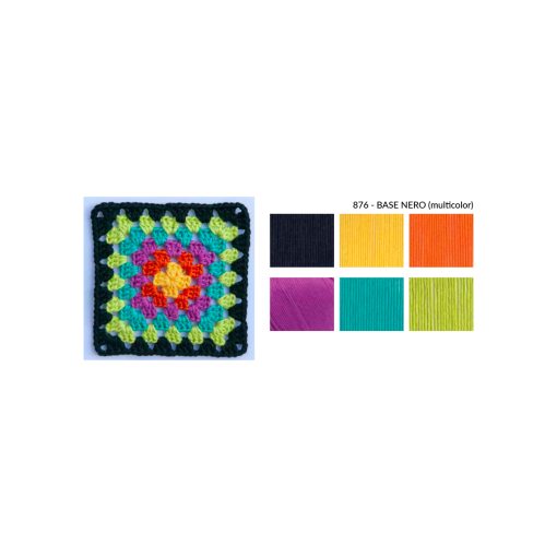 Granny Mania Mondial Kit per Borsa 876 Base Nero Multicolor