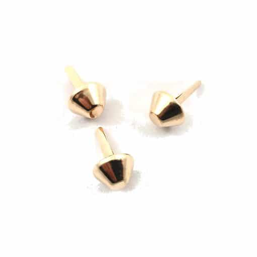 Borchie Metalliche Cono Con Aletta 1,6 cm Oro