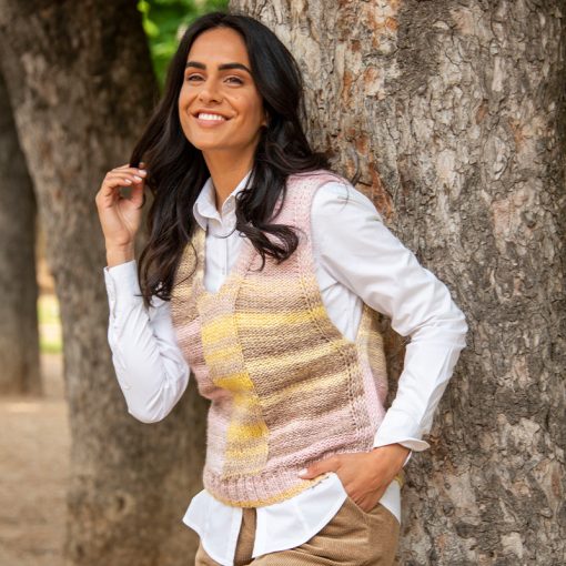 Rigoletto Mondial Cotone 60% Lana Vergine Merino 25% Microfibra PC 15% Gilet a Maglia