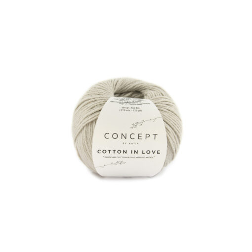 Cotton in Love Concept by Katia Cotone Egiziano 50% Merino Fine 50% Grigio Pietra 51