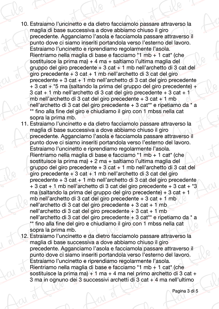 Tutorial Sottopiatto di Natale Rhombi ad Uncinetto 3 di 5