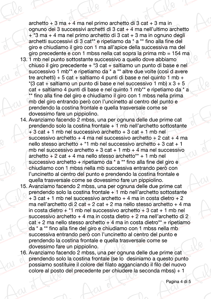 Tutorial Sottopiatto di Natale Rhombi ad Uncinetto 4 di 5