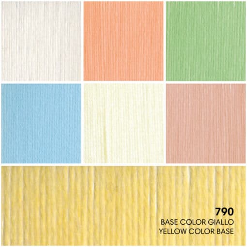 Micio Micio Mondial Bambu' 20% Microfibra PC 80% Base Color Giallo 790 Dettaglio Colori