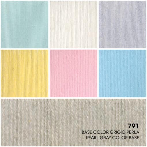 Micio Micio Mondial Bambu' 20% Microfibra PC 80% Base Color Grigio Perla 791 Dettaglio Colori