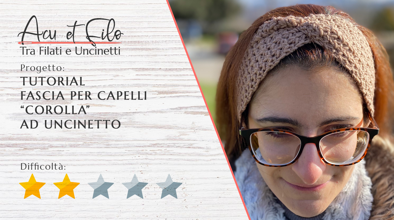 Tutorial Fascia per Capelli Corolla ad Uncinetto