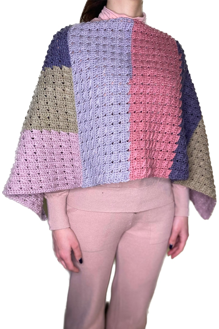 tutorial poncho due rettangoli transitus a punto trecce ad uncinetto frontale t sito