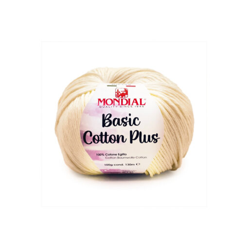 Basic Cotton Plus Mondial Cotone Egitto 100% 010 Panna