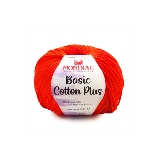 Basic Cotton Plus Mondial Cotone Egitto 100% 043 Rosso pomodoro