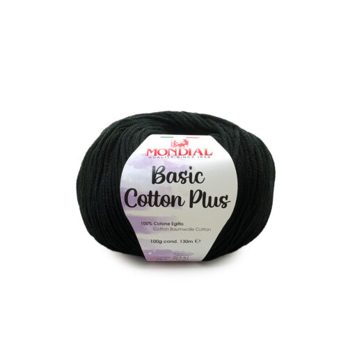 Basic Cotton Plus Mondial Cotone Egitto 100% 200 Nero