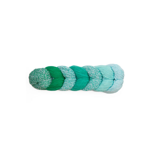 Treccia Mondial Cotone Riciclato 80% Microfibra PL 20% 500 Acquamarina Turchese Verde