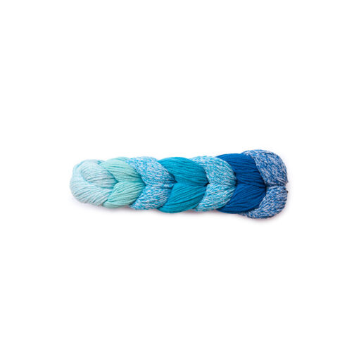 Treccia Mondial Cotone Riciclato 80% Microfibra PL 20% 504 Acqua Azzurro Bluette