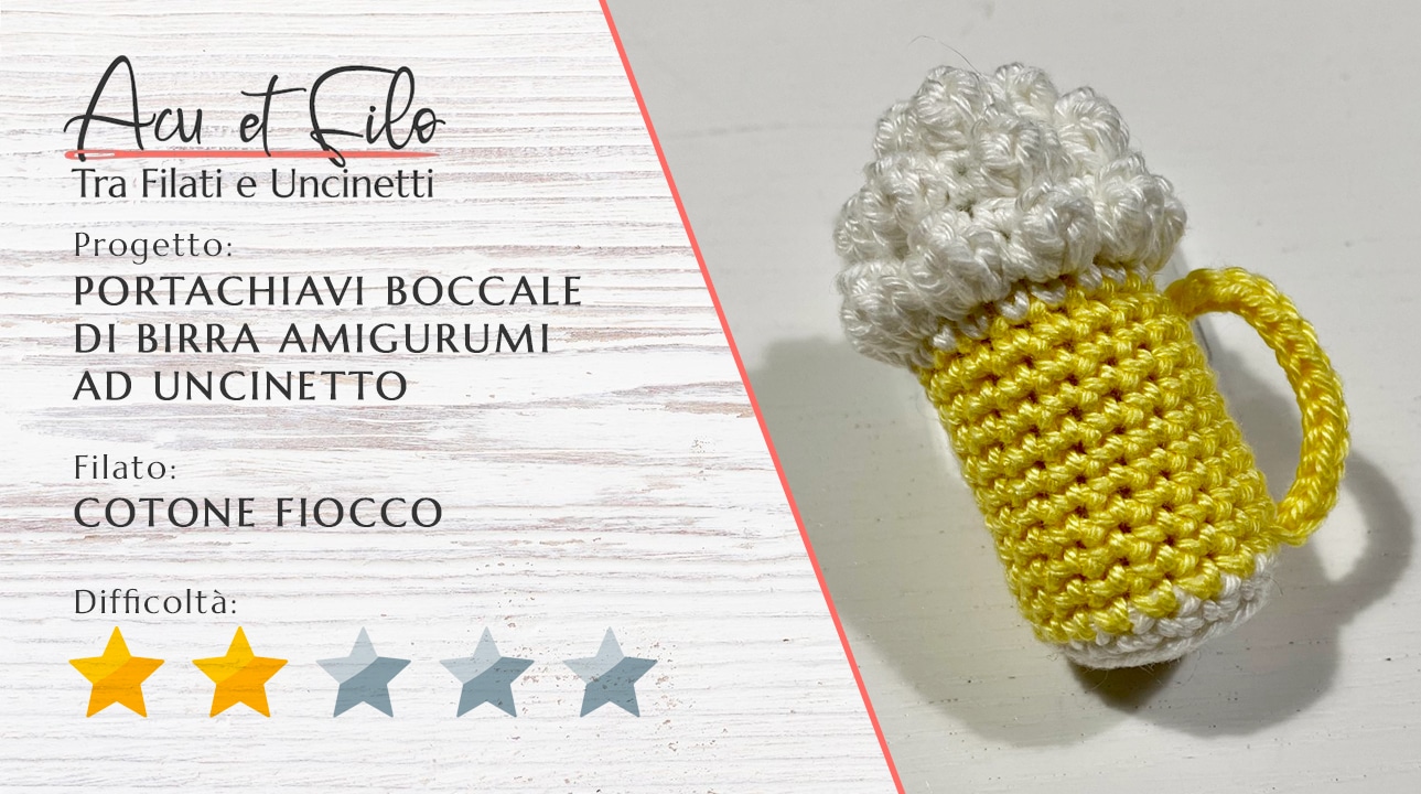 Tutorial Portachiavi Boccale di Birra Amigurumi ad Uncinetto