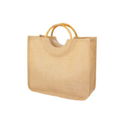 Borsa Juta 7412 con Manici in Bamboo 35 x 40 x 15 cm