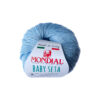 Baby Seta Mondial Lana Vergine Merino Fine 80% Viscosa 20% Azzurro delicato 303