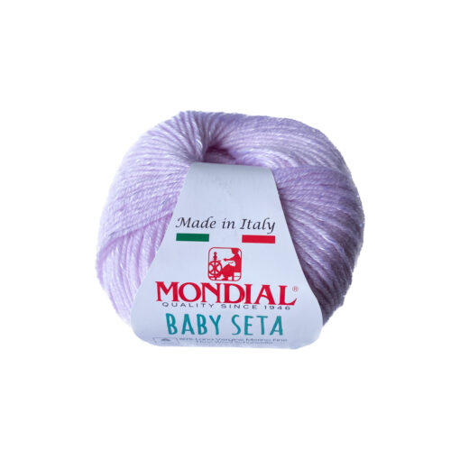 Baby Seta Mondial Lana Vergine Merino Fine 80% Viscosa 20% Glicine pallido 699
