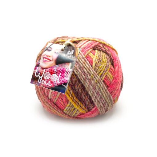 Wool Ball Mondial Lana Vergine Merino 30% Microfibra PC 70% Pomodoro Fucsia Blu Arancio 306