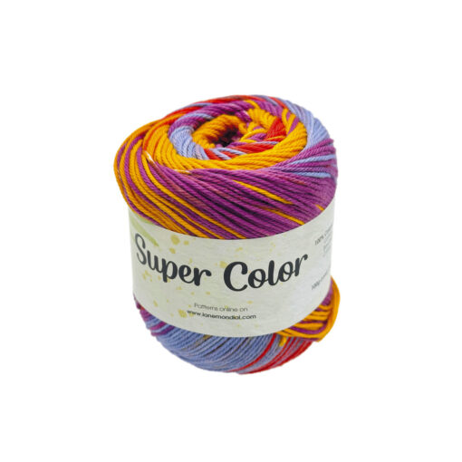 Super Color Mondial Cotone Egitto 100% Arancio Viola Rossa Indaco 445